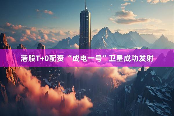 港股T+0配资 “成电一号”卫星成功发射