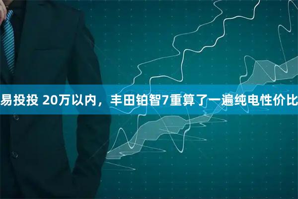 易投投 20万以内，丰田铂智7重算了一遍纯电性价比