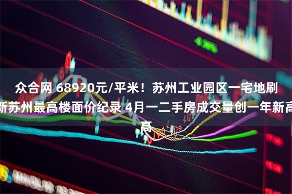 众合网 68920元/平米！苏州工业园区一宅地刷新苏州最高楼面价纪录 4月一二手房成交量创一年新高